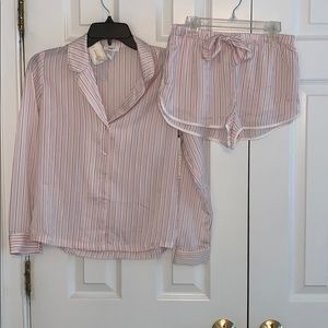 Pink striped pajama set